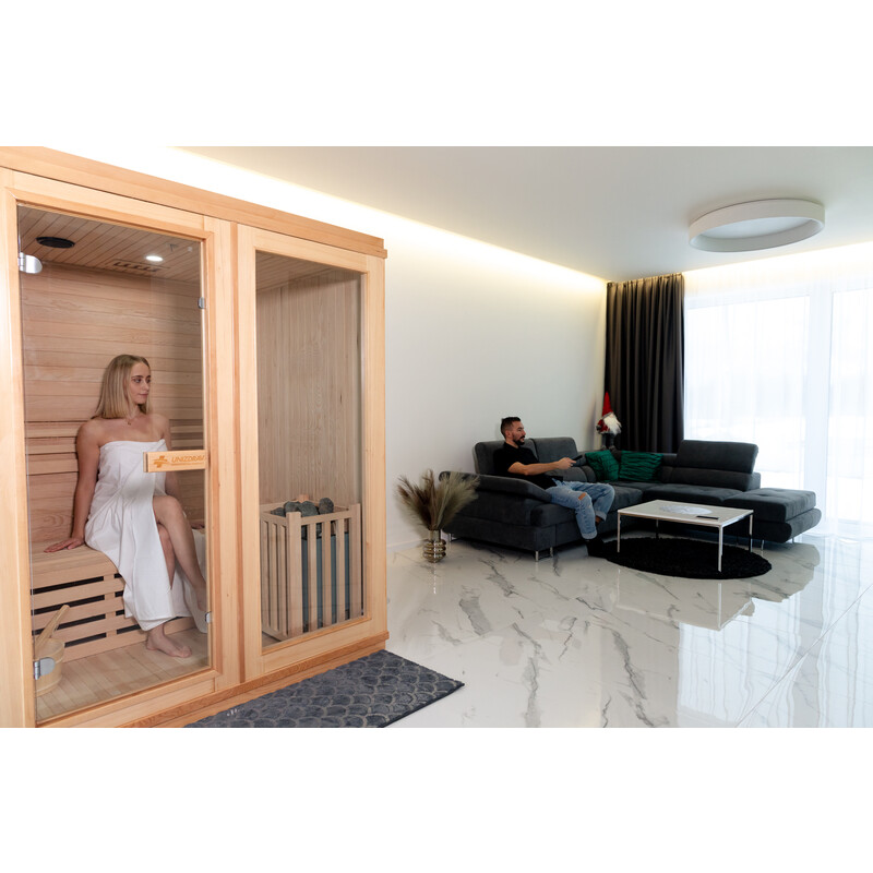 Fínska sauna pre 2 – 3 ľudí so saunovou pieckou
