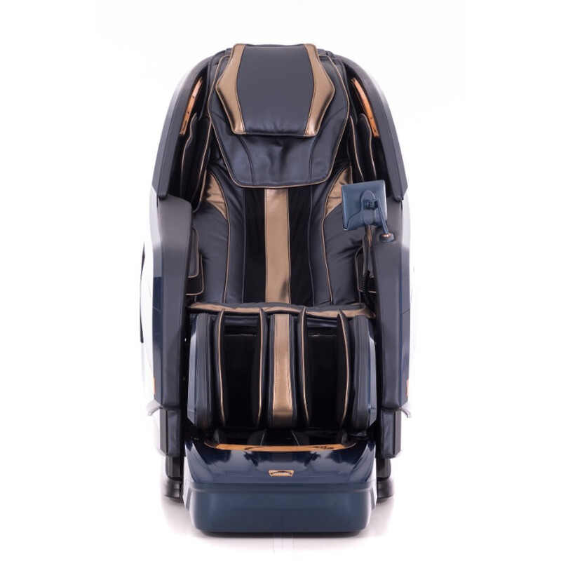 Masážne elektrické kreslo LUX 4D MASSAGER, modrozlaté