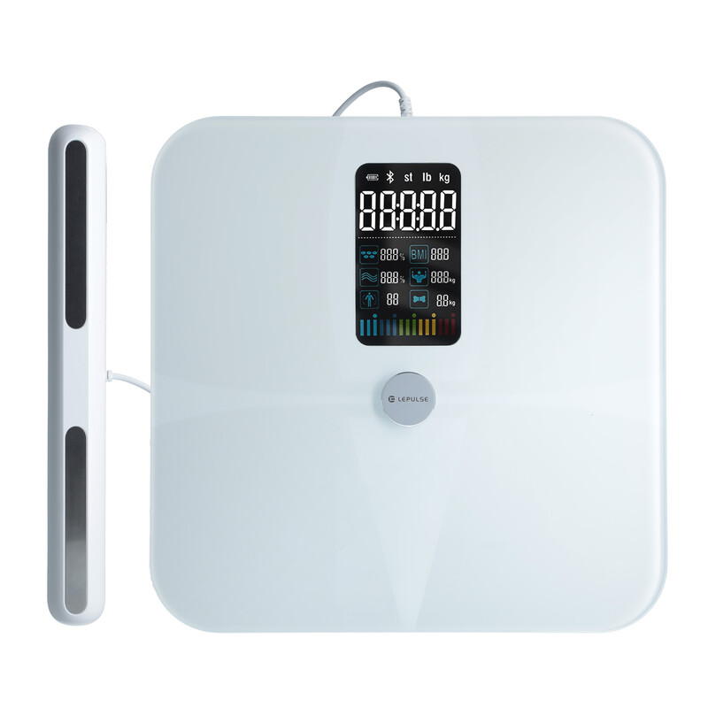 Profesionálna SMART váha s funkciou analýzy tela + mobilná aplikácia, Bluetooth a LED displej