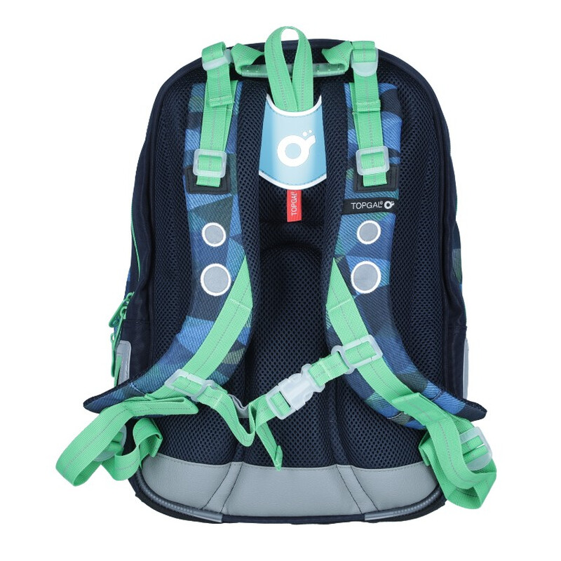 Školská taška MIRA modrozelená