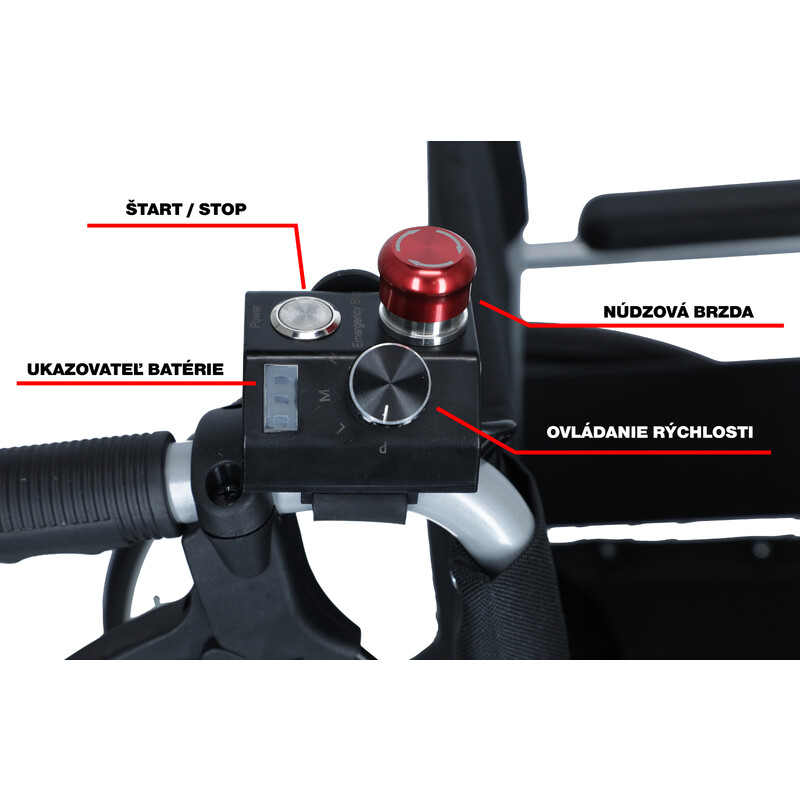 Elektrický prídavný pohon k invalidnému vozíku určený pre doprovod