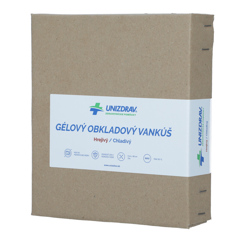 Gélový obkladový vankúš UNIZDRAV, 9 x 30 cm