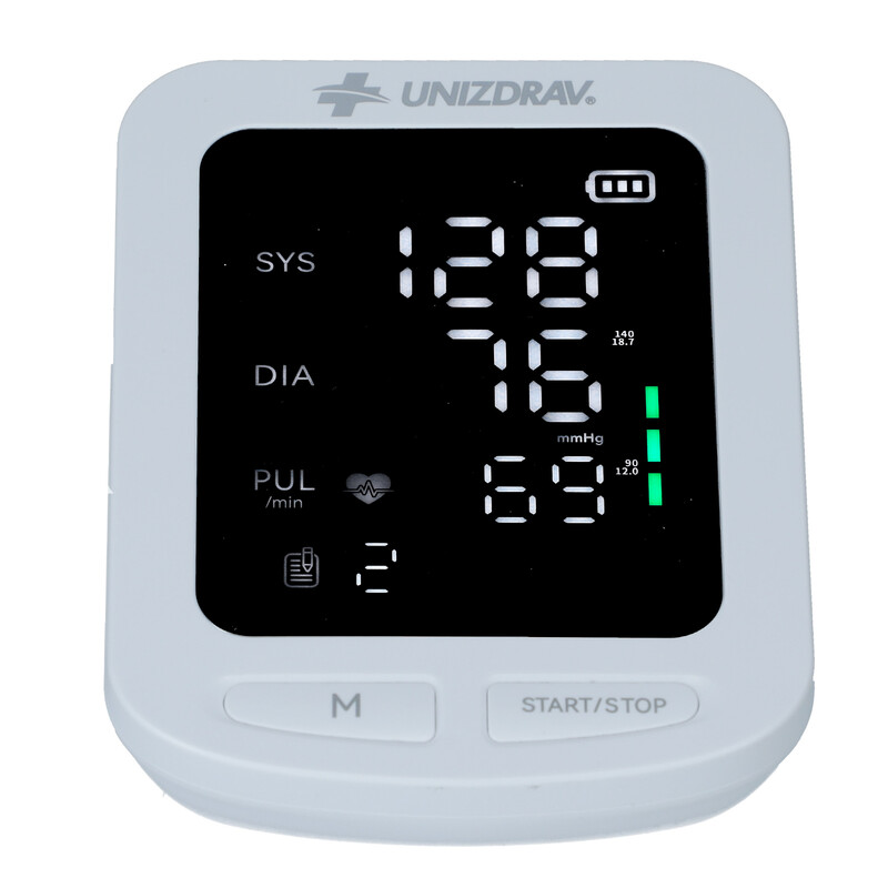 Automatický digitálny tlakomer UNIZDRAV s pamäťou 200 záznamov - POŠKODENÝ PÔVODNÝ OBAL