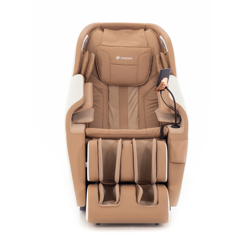 Masážne elektrické kreslo RelaxPro 3D MASSAGER, bielo-hnedé