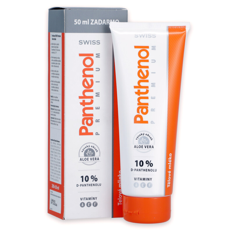 Swiss Panthenol premium 10 % telové mlieko, 200 + 50 ml