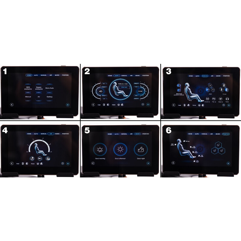 Masážne elektrické kreslo LUX 4D MASSAGER, čiernozlaté
