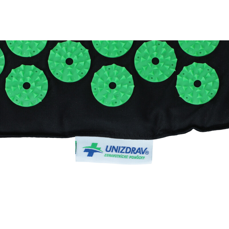 Akupresúrna podložka s vankúšom UNIZDRAV, čierno-zelená
