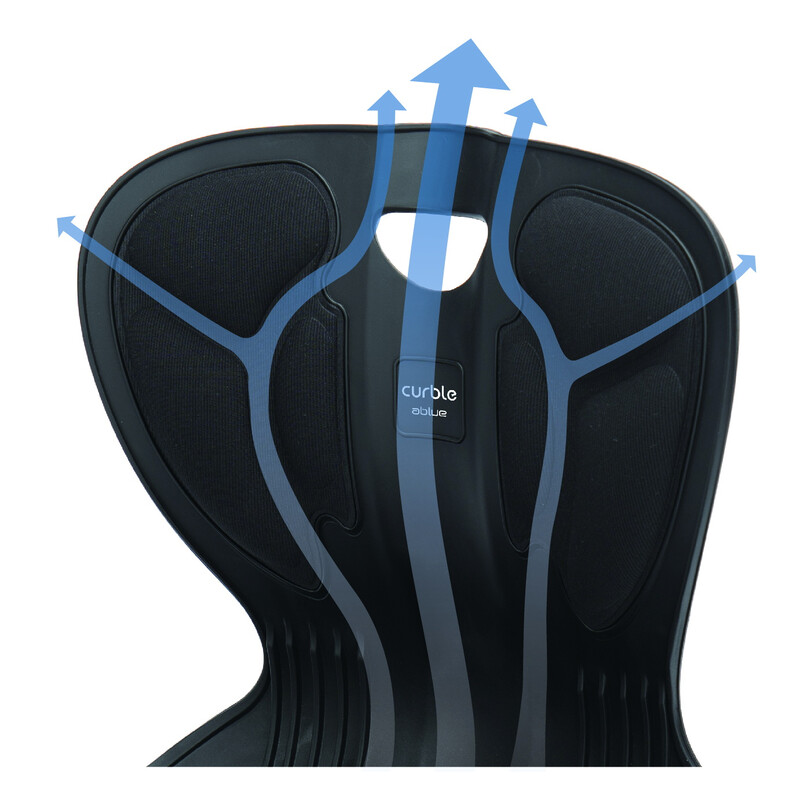 Ergonomická opierka na správne držanie tela Curble Chair Comfy, sivá