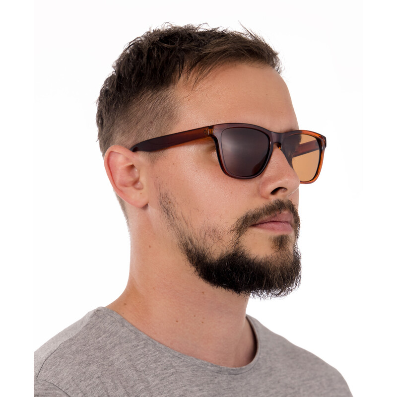 Polarizačné okuliare UNIZDRAV hnedé + pevné puzdro, vrecúško a testovacia sada