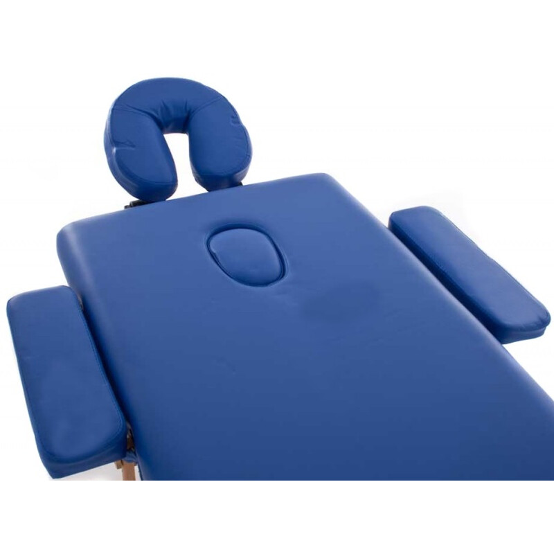 Drevené masážne lehátko, oranžové