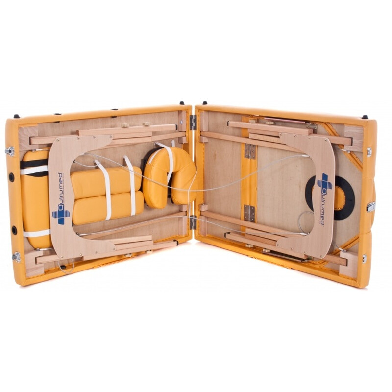 Drevené masážne lehátko - polohovacie, červené