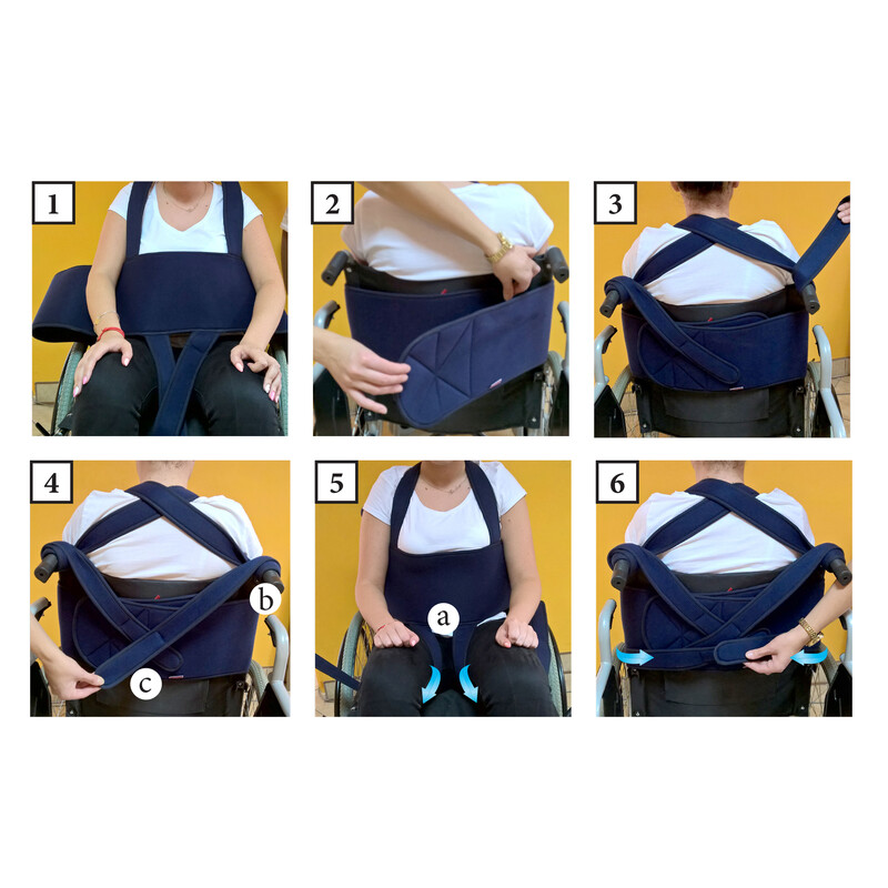 Popruhy do invalidného vozíka, typ 3