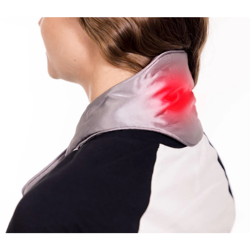 Vyhrievací USB golier na krk s powerbankou, sivý – grafénová technológia