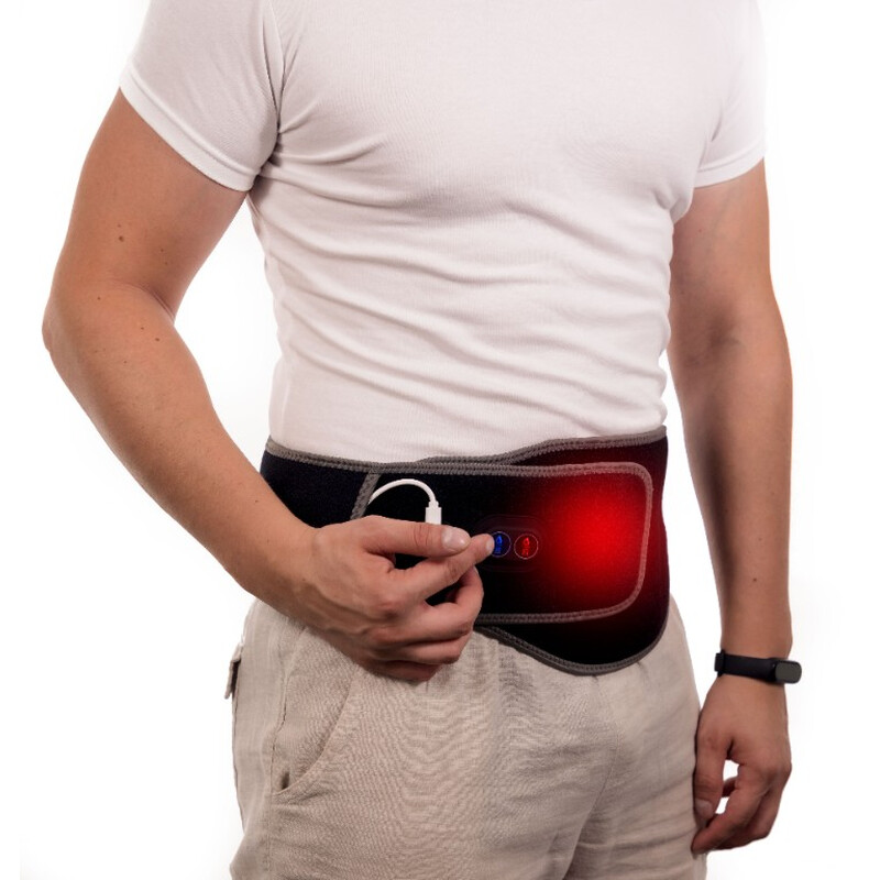 Vyhrievací USB pás na kríže a podbruško 2v1 s powerbankou – grafénová technológia