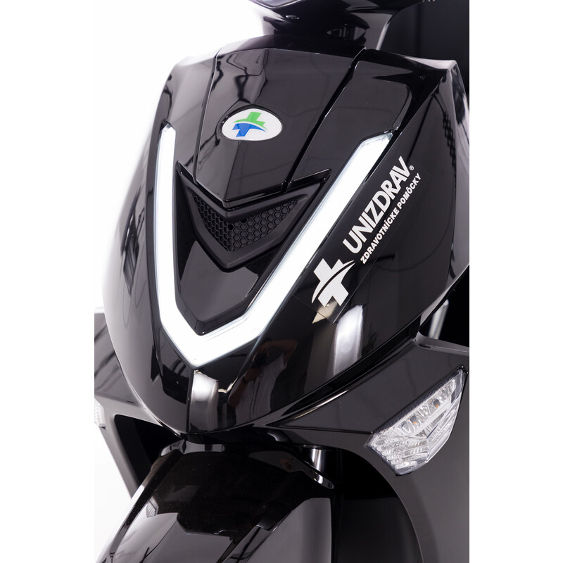 Elektrický trojkolesový skúter CHAMPION pre seniorov a imobilných – výkonný 1000 W motor, čierny