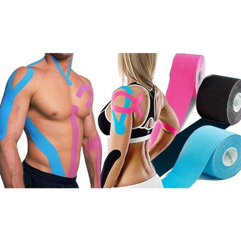 Kinezio tejp Ares 5 cm x 5 m, červený