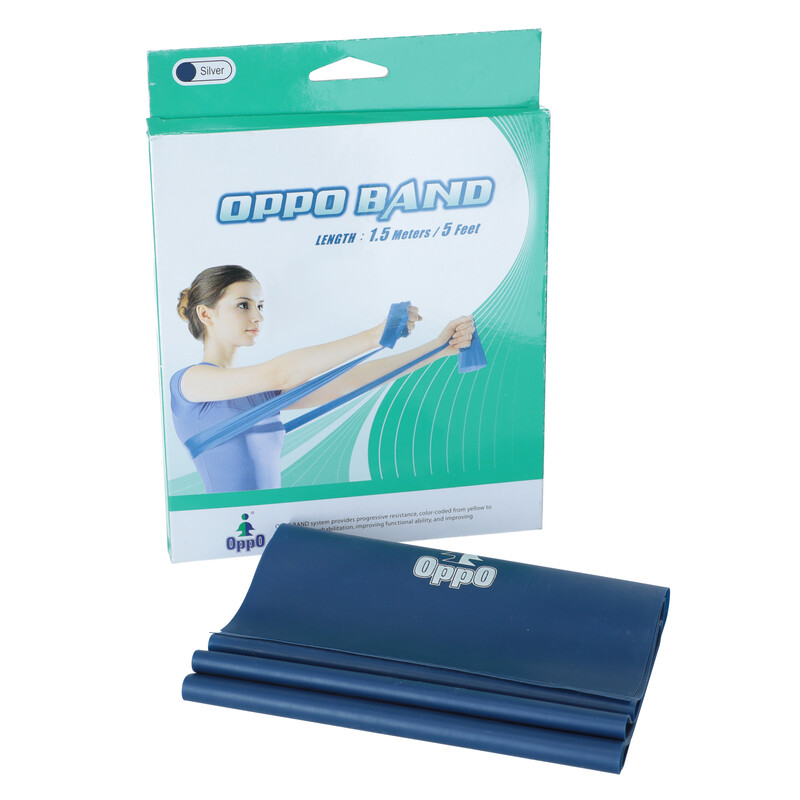 Posilňovacia guma OPPO BAND modrá so silným odporom, 1,5 m