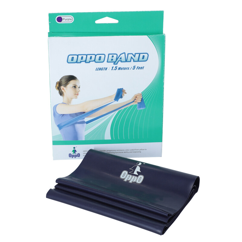 Posilňovacia guma OPPO BAND purpurová s veľmi silným odporom, 1,5 m