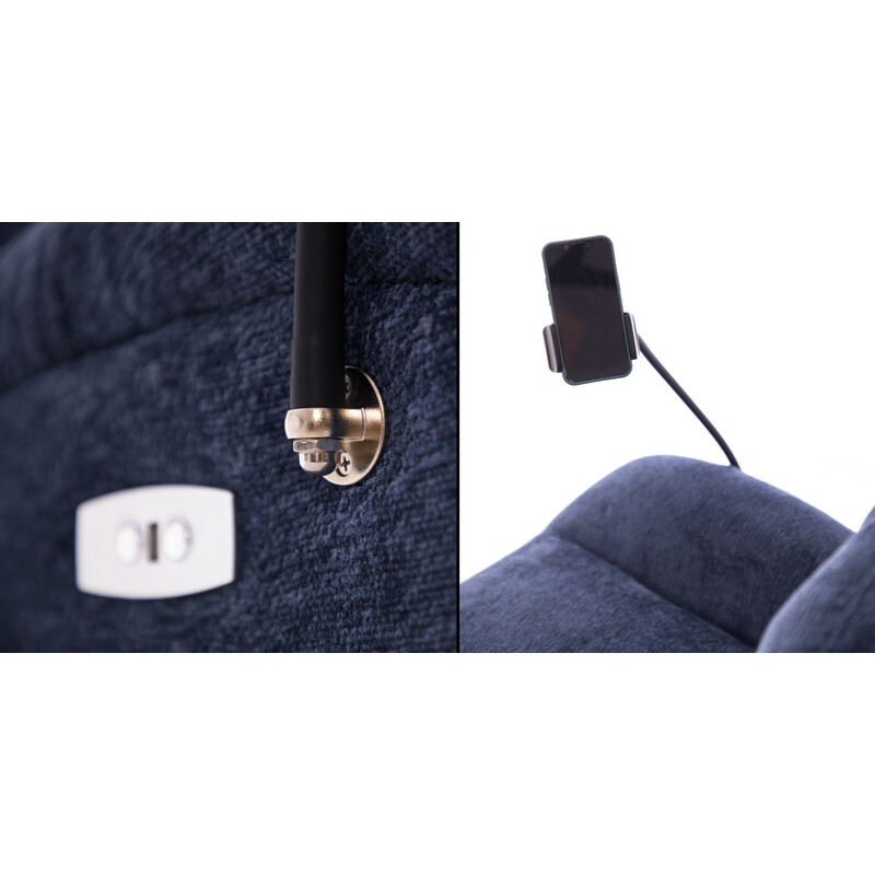 Štýlové relaxačné polohovacie kreslo TRENDY - modré