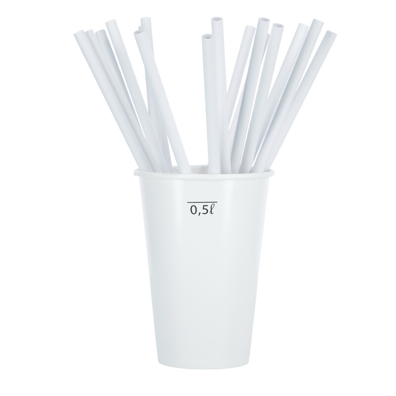 Papierové slamky 8 mm jednotlivo balené, 100 ks