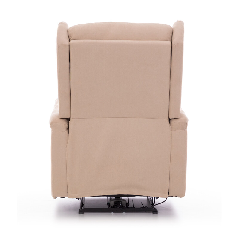 Relaxačné polohovacie kreslo COMFORT Ušiak, béžová látka