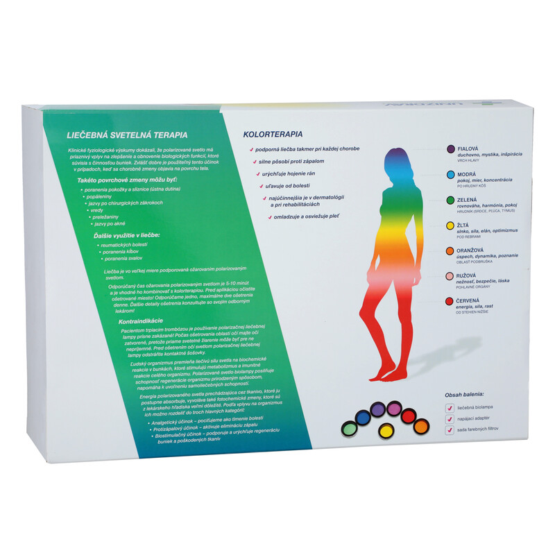 Biolampa UNIZDRAV + kolorterapia (farebné filtre) - zvýhodnený set