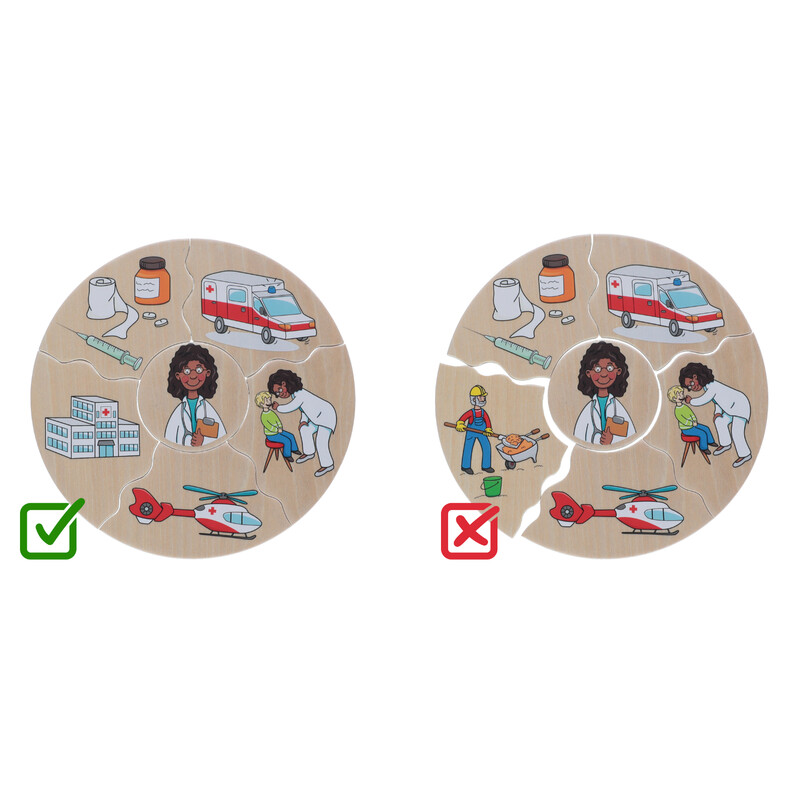 Didaktická hra a puzzle 2v1 Humanico Povolania od Beleduc