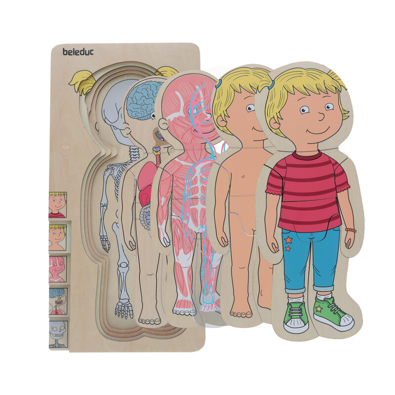 Edukačné puzzle Hádanka tela Dievča od Beleduc