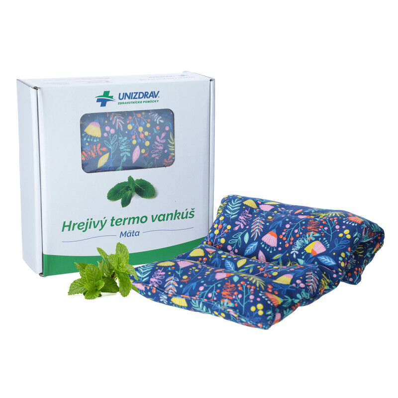 Hrejivý termo vankúš UNIZDRAV Mäta Modrý - ROZBALENÉ