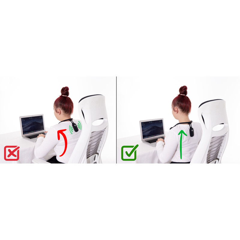 Inteligentný vibračný korektor pre správne držanie tela