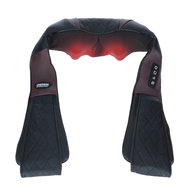 Masážny Shiatsu golier na krk a ramená UNIZDRAV + cestovná taška - POŠKODENÝ PÔVODNÝ OBAL