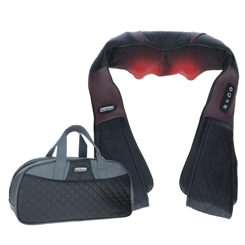 Masážny Shiatsu golier na krk a ramená UNIZDRAV + cestovná taška - POŠKODENÝ PÔVODNÝ OBAL