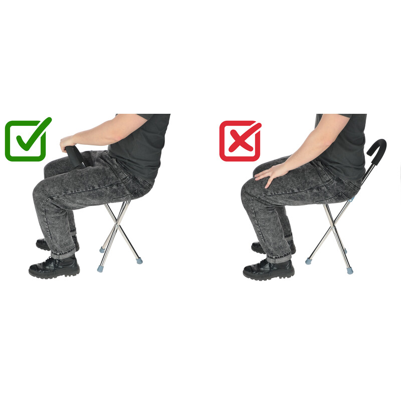 Vychádzková palica so sedadlom