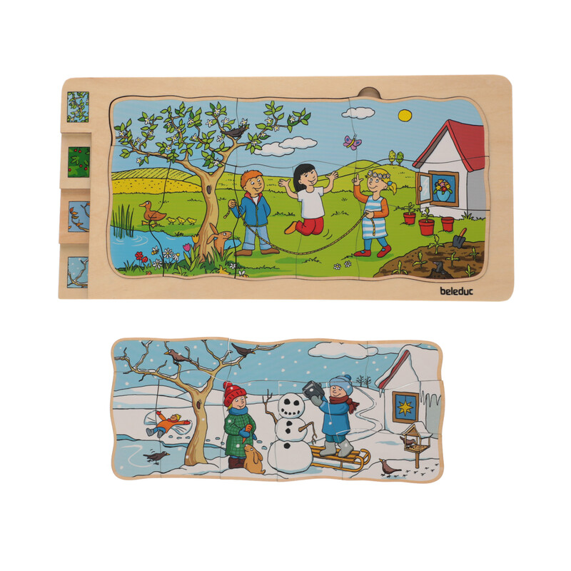 Edukačné puzzle 4 ročné obdobia od Beleduc