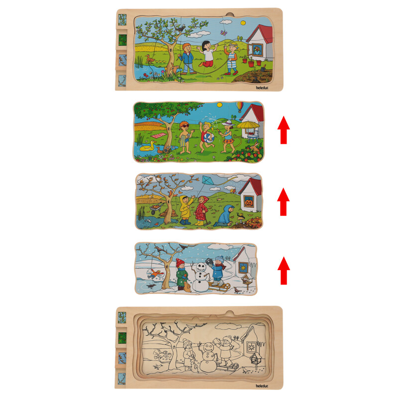 Edukačné puzzle 4 ročné obdobia od Beleduc