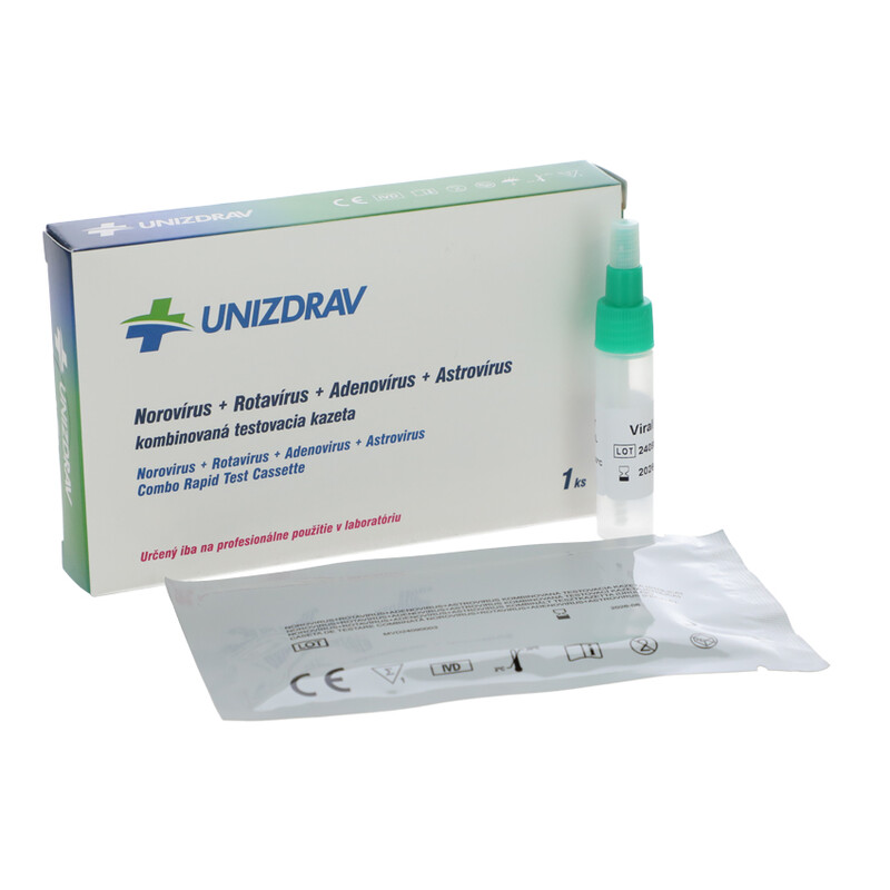 Profesionálny test na Norovírus + Rotavírus + Adenovírus + Astrovírus kombinovaná kazeta, 1ks
