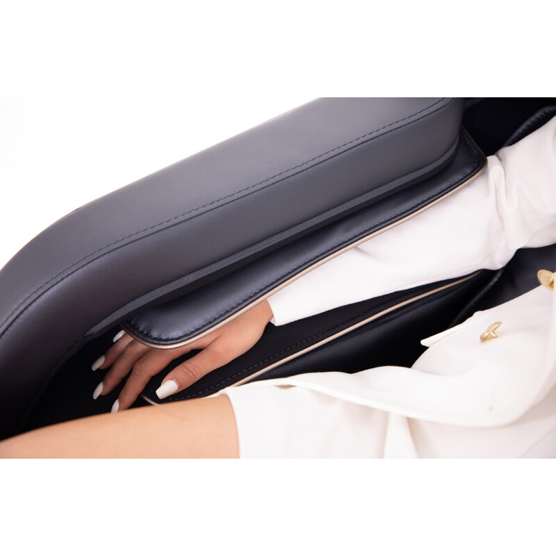 Masážne elektrické kreslo LUX 4D MASSAGER, modrozlaté (Zánovný kus)