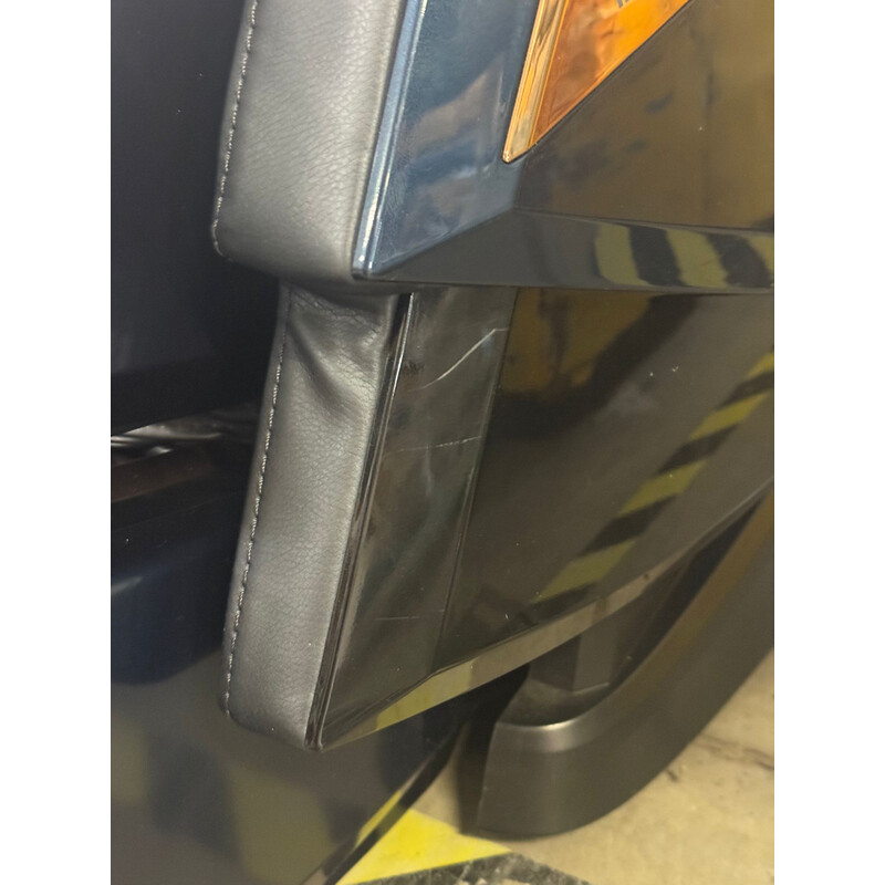 Masážne elektrické kreslo LUX 4D MASSAGER, modrozlaté (Používaný kus)