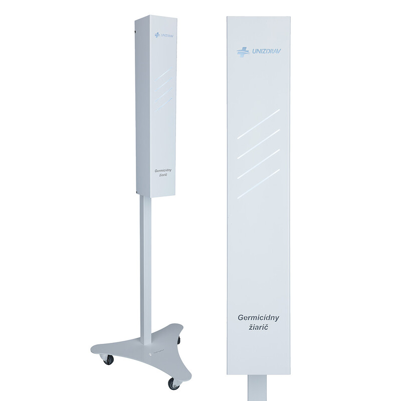 Germicídny žiarič UNIZDRAV uzavretý mobilný UVC 72 – biele vyhotovenie - MIERNE ŠKRABANCE NA ŽIARIČI