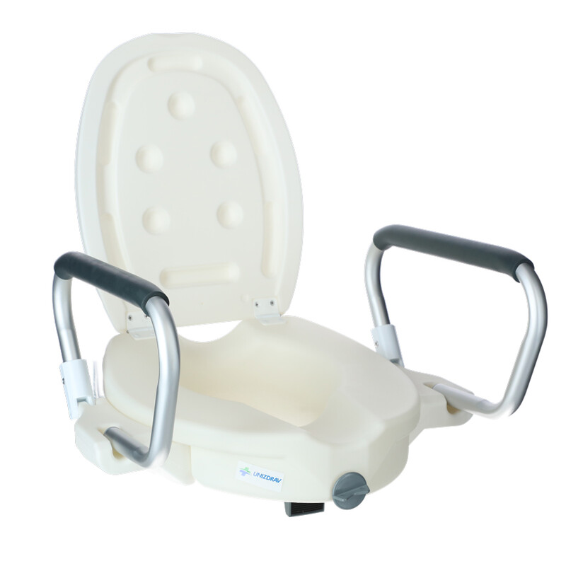 Zvyšovač WC UNIZDRAV so sklápacími opierkami, 12 cm