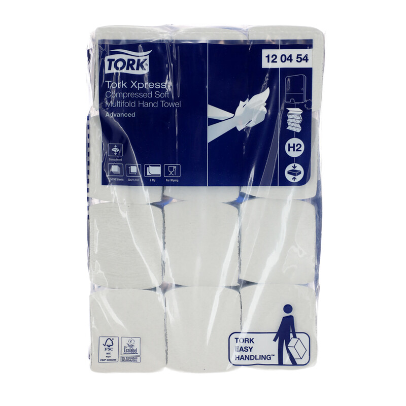 Papierové utierky na ruky Tork Xpress Multifold Advanced (H2), 2400 ks