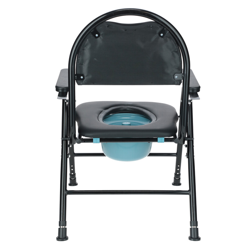 Toaletná stolička skladacia UNIZDRAV - JEMNE PUKNUTÁ RÚČKA