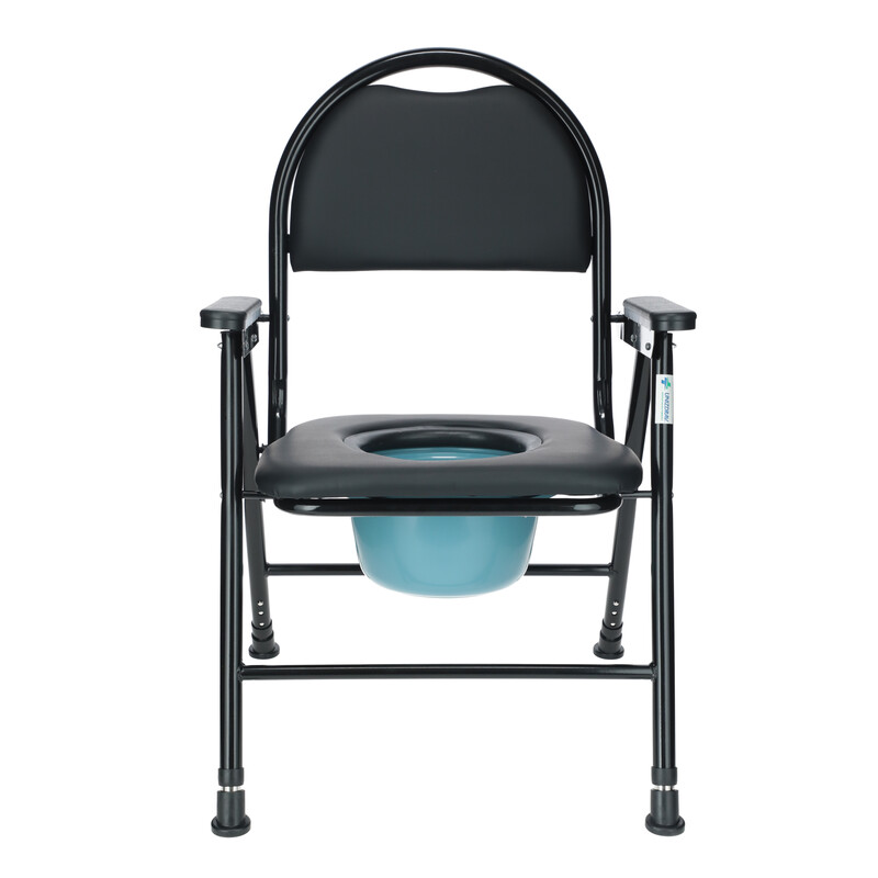 Toaletná stolička skladacia UNIZDRAV - JEMNE PUKNUTÁ RÚČKA