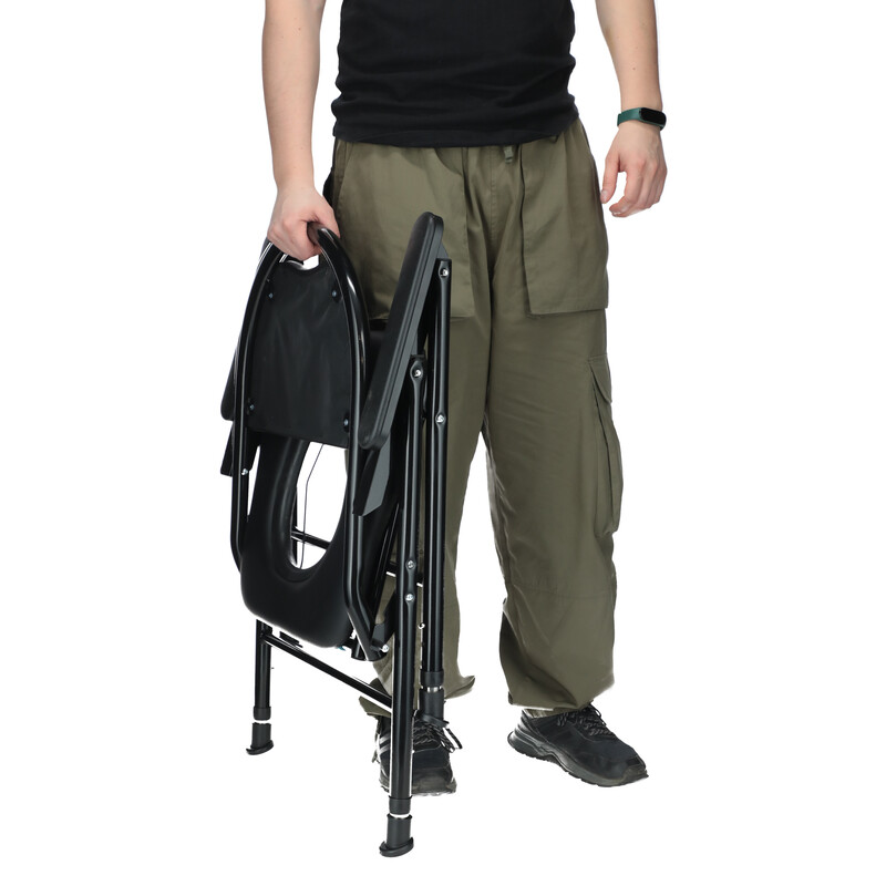 Toaletná stolička skladacia UNIZDRAV - JEMNE PUKNUTÁ RÚČKA