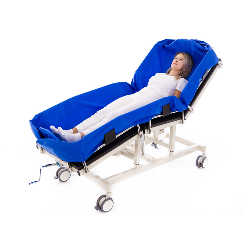 Sprchovacie lôžko UNIZDRAV – hydraulické/manuálne - ŠKRABANCE NA KONŠTRUKCIÍ LÔŽKA