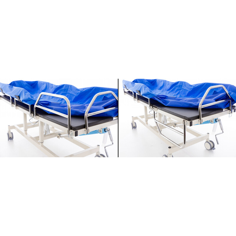 Sprchovacie lôžko UNIZDRAV – hydraulické/manuálne - ŠKRABANCE NA KONŠTRUKCIÍ LÔŽKA