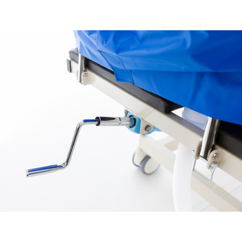 Sprchovacie lôžko UNIZDRAV – hydraulické/manuálne - ŠKRABANCE NA KONŠTRUKCIÍ LÔŽKA