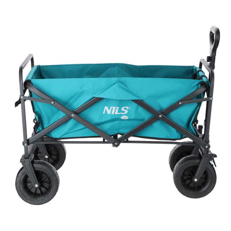 Skladací prepravný vozík s nosnosťou 90kg, tyrkysový
