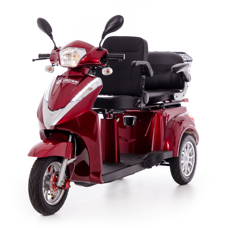 Elektrický dvojmiestny skúter CHAMPION DUO pre seniorov a imobilných – výkonný 1000 W motor (Výstavný kus)
