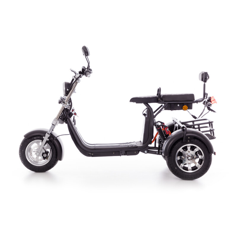 Elektrický CHOPPER UNIZDRAV PRO trojkolesový – výkonný 2000 W motor - NAJAZDENÝCH 56 KM, MIERNE ŠKRABANCE NA BLATNÍKU
